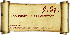 Januskó Szilveszter névjegykártya