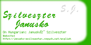 szilveszter janusko business card